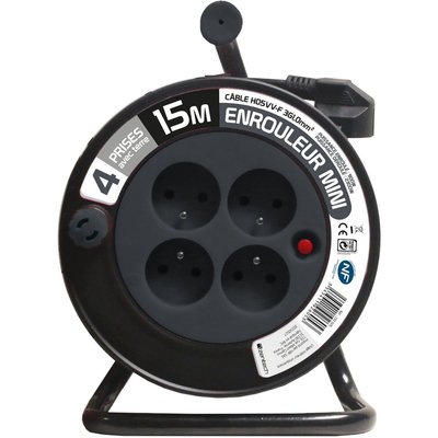 Rallonge Ménager 3G 1 mm² - GRIS 15 M ZENITECH