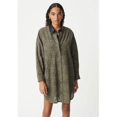 Robe chemise coton bio broderie anglaise IKKS