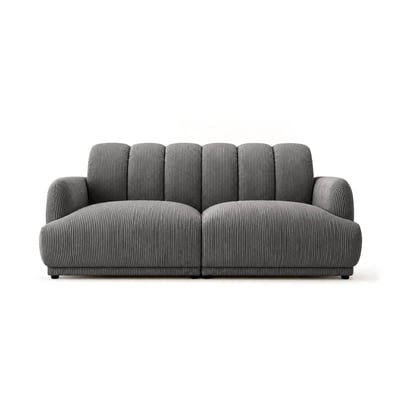 Luigi - Canapé droit 3 places en velours côtelé LISA DESIGN