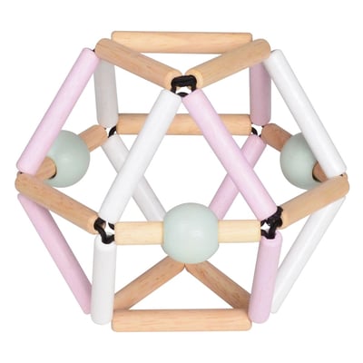 Hochet en bois Grabber Nordik Pink BASS & BASS
