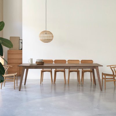 Table extensible en noyer massif 6-12 pers. ESMÉE TIKAMOON