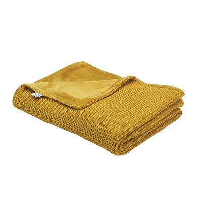 Couverture bébé - tricot et flanelle TROIS KILOS SEPT