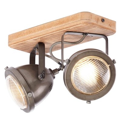 Plafonnier en bois industriel, Carmen Wood BRILLIANT