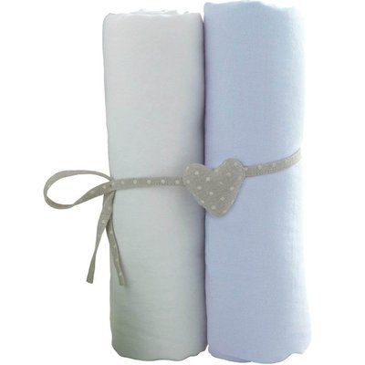Lot de 2 draps housse 60x120 uni BABYCALIN
