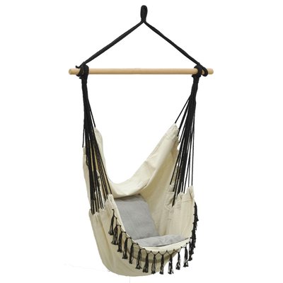 Fauteuil hamac en coton et macramé AUBRY GASPARD