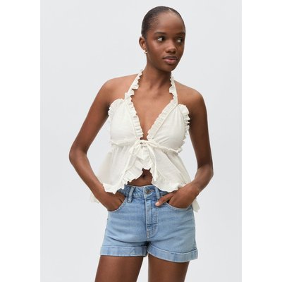 Short en jean à revers MANGO TEEN