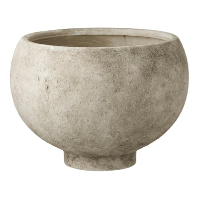 Cache-pot intérieur rond effet pierre naturelle grise H 19, 5 cm PIER IMPORT