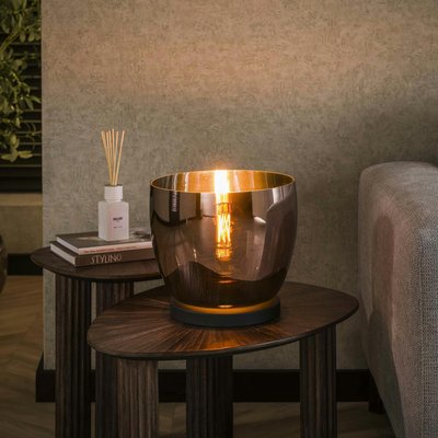 Lampe de salon moderne avec vasque en verre cuivré 27 cm NIAGARA PIER IMPORT