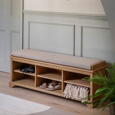 Harriet Oak Hallway Bench SO'HOME