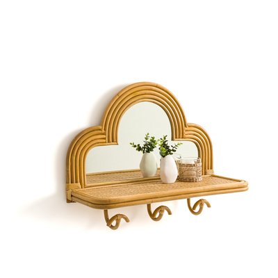 Rotan spiegel met haken, Rivia LA REDOUTE INTERIEURS