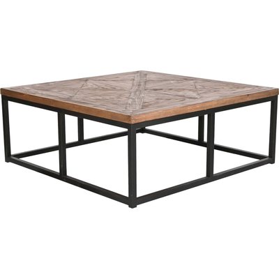Table basse bois et métal, carrée RECOLLECTION