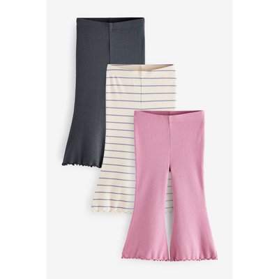 Legging côtelés évasés, lot de 3 NEXT