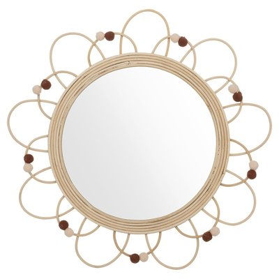 Miroir rotin campagne D38 ATMOSPHERA