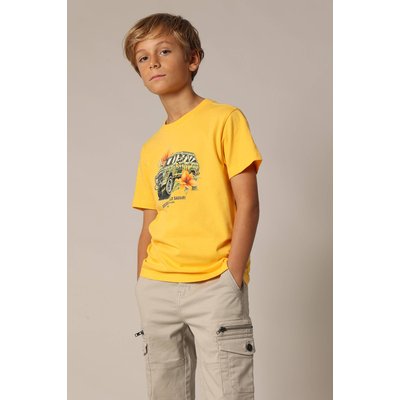 T-shirt col rond avec imprimé moto Sunset Expedition sur le devant ZANZITO DEELUXE