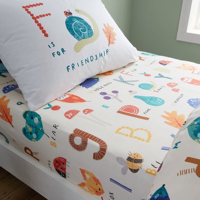 Woodland Alphabet Fitted Sheet RHS