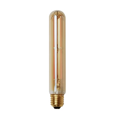 Ampoule tube 18,5 cm ambré LED filament lumière chaude (E27) PIER IMPORT