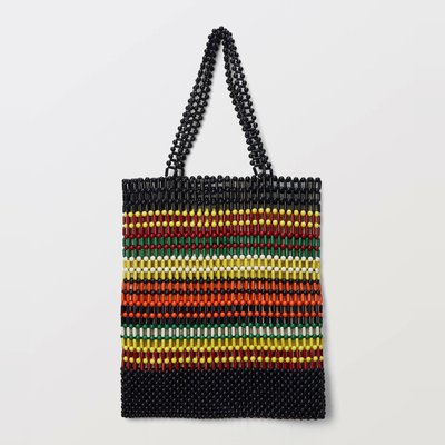 Cabas en perles multicolore MONOPRIX