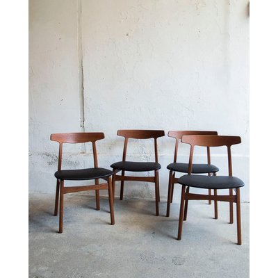 Lot de 4 chaises en bois Alma N°694 - Bon état DEBONGOUT