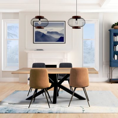 Table extensible en chêne huilé bords naturels 180 x 90 cm ETNA PIER IMPORT