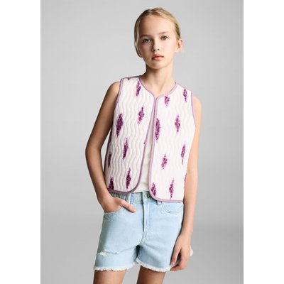 Short en jean revers effilochés MANGO KIDS