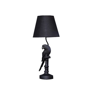 Lampe à Poser Noire Perroquet avec Abat-jour WADIGA
