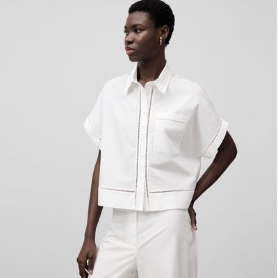 Chemise en coton à détails ajourés ADOLFO DOMINGUEZ