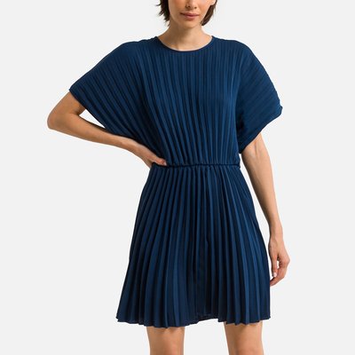 Annica Pleated Mini Dress with Short Sleeves SAMSOE AND SAMSOE