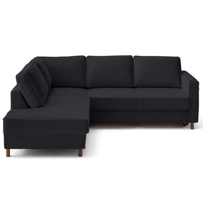 Canapé d'Angle Convertible en velours 5 places - JAKE LISA DESIGN
