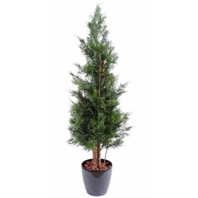 Cypres artificiel exterieur H 150 cm tronc ARTIFICIELLES