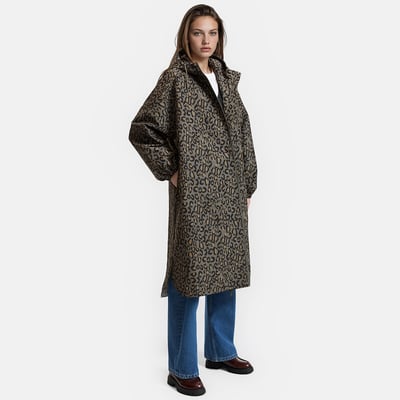 Corta-vento oversize estampado com capuz LA REDOUTE COLLECTIONS