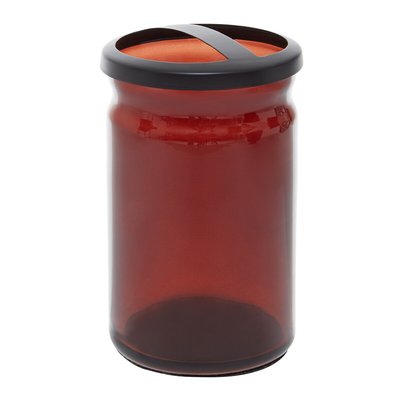 Red Glass Toothbrush Holder SO'HOME