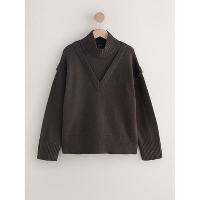 Pull en laine et effet superposé NEXT