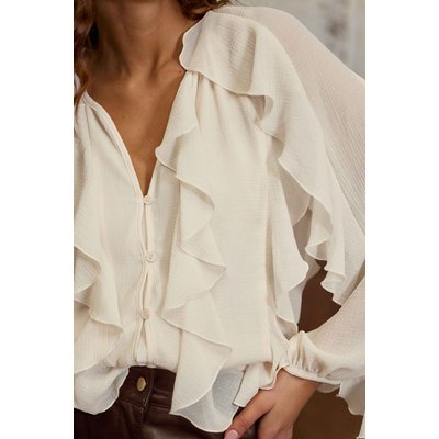 Blouse manches longues col v uni BOLTA LA PETITE ETOILE