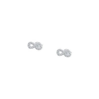 Boucles d'oreilles en argent 925 et oxyde de zirconium CLEOR