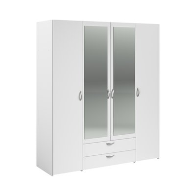 Armoire 4 portes 2 miroirs 2 tiroirs - PAULINE CAMIF
