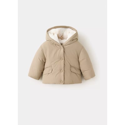 Anorak matelassé imitation fourrure MANGO BABY