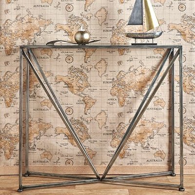 Console d'entrée design tiges métal et verre trempé HIMALAYA PIER IMPORT