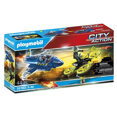 Jet de police et drone PLAYMOBIL