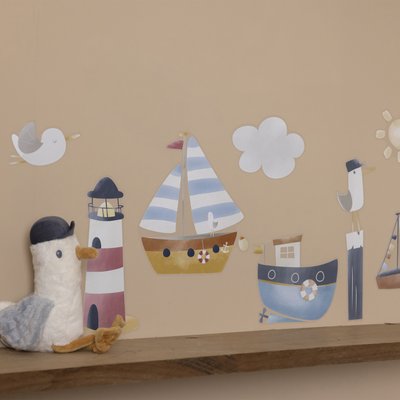 Stickers muraux pour enfant Marine bateaux LITTLE DUTCH
