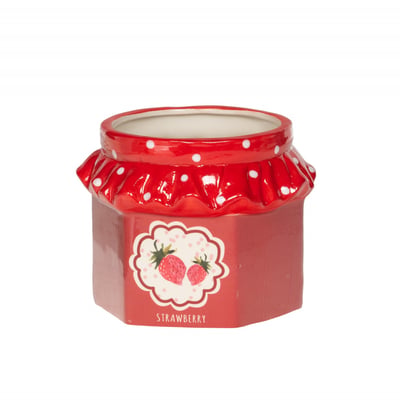 Cache pot confiture de fraise H11   en céramique AMADEUS
