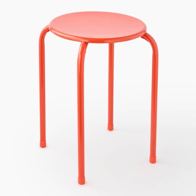 Tabouret empilable, 30xH45 cm, en métal MONOPRIX