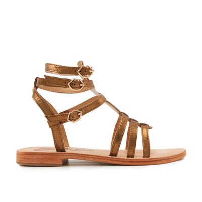 Sandales En Cuir Barbara Bronze BONS BAISERS