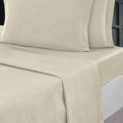 Parure drap plat + 2 taies 50x70 cm satin de coton VERSALUXE UNI SENSEI MAISON
