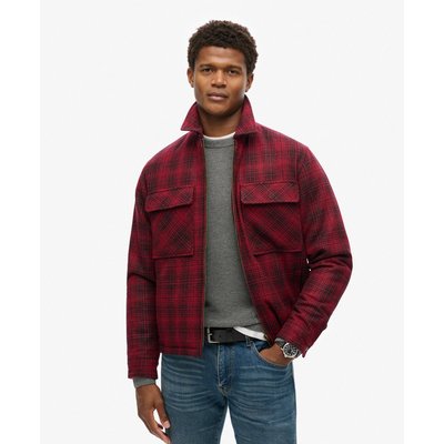 Surchemise zippée en laine à carreaux Surplus SUPERDRY