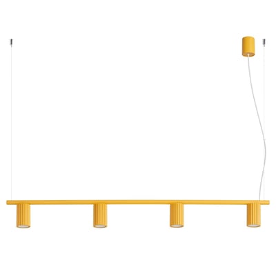 Lustre Aluminium Jaune GU10 4 Karbon EDEN