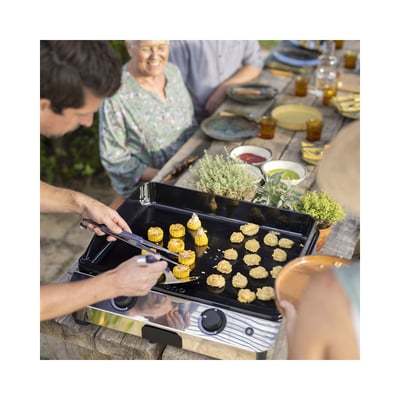 Plancha gaz Fusion 60 Inox 2 brûleurs à poser, 57x39 cm ENO
