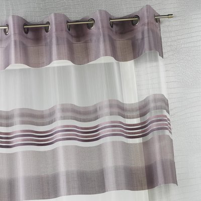 Voilage Organza rayures horizontales tissées HOME MAISON