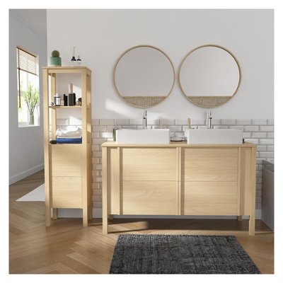 Meuble double+vasque+rob+miroir+colonne NESTO MOB IN