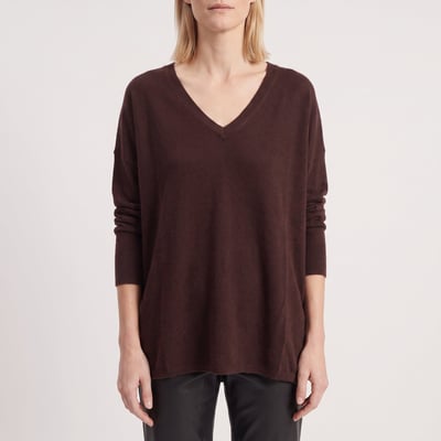 Pull coupe oversize col en V manches longues GABY ARTLOVE