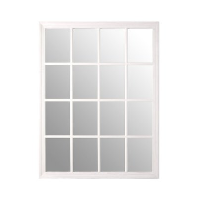 130 x 100cm Flat Wood Mirror in Antique White SO'HOME